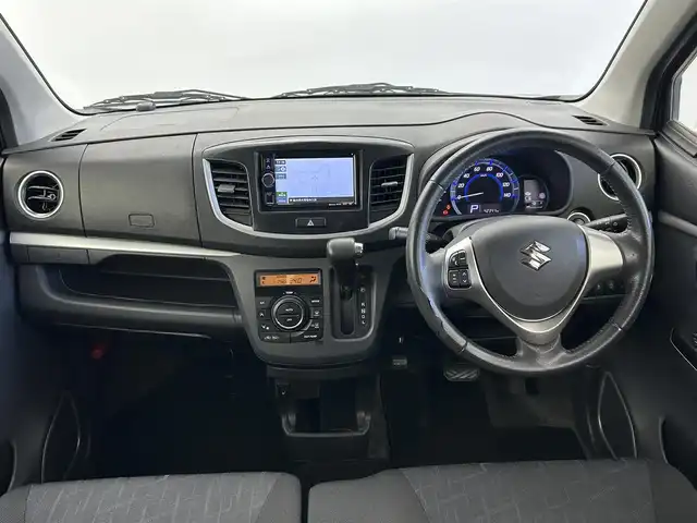 スズキ ワゴンＲ スティングレー X 福井県 2015(平27)年 4.3万km ブルーイッシュブラックパール3 社外SDナビ/衝突被害軽減ブレーキ/横滑り防止装置/フルセグTV/前席シートヒーター/純正HIDヘッドライト/オートライト/スマートキー/エンジンプッシュスタート