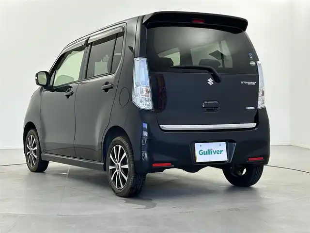 スズキ ワゴンＲ スティングレー X 福井県 2015(平27)年 4.3万km ブルーイッシュブラックパール3 社外SDナビ/衝突被害軽減ブレーキ/横滑り防止装置/フルセグTV/前席シートヒーター/純正HIDヘッドライト/オートライト/スマートキー/エンジンプッシュスタート