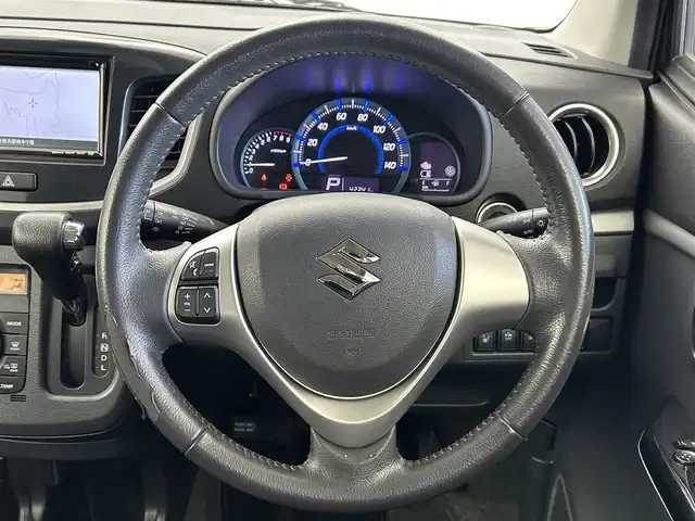 スズキ ワゴンＲ スティングレー X 福井県 2015(平27)年 4.3万km ブルーイッシュブラックパール3 社外SDナビ/衝突被害軽減ブレーキ/横滑り防止装置/フルセグTV/前席シートヒーター/純正HIDヘッドライト/オートライト/スマートキー/エンジンプッシュスタート