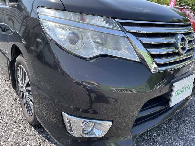 日産 セレナ HWS S HV Vセレ +Sefty 埼玉県 2015(平27)年 14.5万km 茶 ワンオーナー/純正フリップダウンモニター/両側パワースライドドア/バックカメラ/アラウンドビューモニター/ビューモニター付バックミラー/ビルトインETC/前方ドライブレコーダー/LEDヘッドライト/純正LEDフォグライト/レーンキープアシスト/衝突軽減装置/プッシュスタート/クルーズコントロール/横滑り防止装置/USBポート（運転席下）/純正ナビTV（タッチパネル不良修理要す）/保証書付整備手帳/取扱説明書