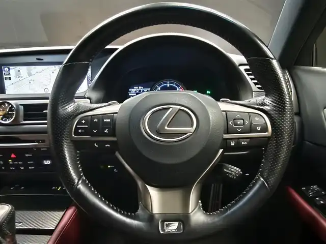 レクサス ＧＳ 200t Fスポーツ 群馬県 2016(平28)年 4.8万km ダークグレーマイカ 赤革シート/シートベンチレーション/三眼LEDライト/前席パワーシート/純正ナビ/バックカメラ/スマートキー/フルセグTV/ACC/レクサスセーフティ/パワーバックドア/ステアリングヒーター