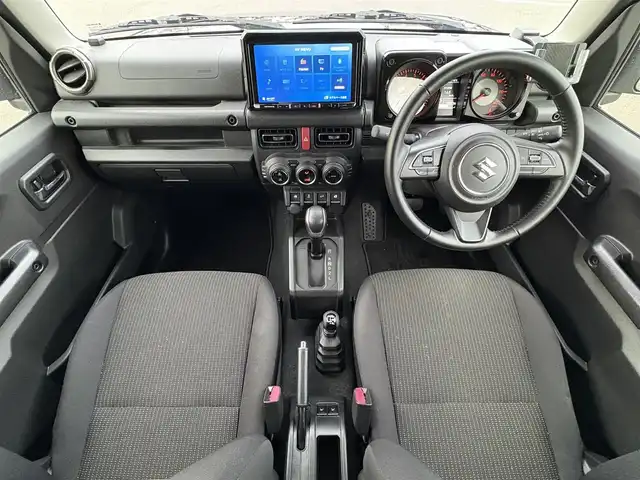 スズキ ジムニー XC 大分県 2021(令3)年 4.8万km ブルーイッシュブラックパール3 ・カロッツェリアナビ(CD/DVD/BT/SD)/・フルセグテレビ/・バックモニター/・衝突軽減ブレーキ/・レーンアシスト/・ETC/・ドライブレコーダー/・シートヒーター/・オートハイビーム/・ステアリングリモコン/・スマートキー/・プッシュスタートボタン/・純正アルミホイール