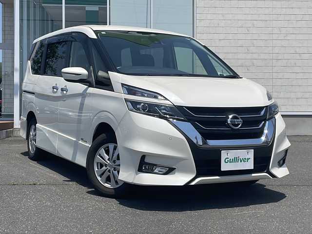 日産 セレナ ハイウェイスター プロパイロットED 岩手県 2016(平28)年 18.5万km ブリリアントホワイトパール ワンオーナー/純正9インチSDナビ/AM/FM/CD/DVD/Bluetooth/ワンセグTV/バックカメラ/ビルトインETC/ドライブレコーダー/両側パワースライドドア/フリップダウンモニター/レーダークルーズコントロール/ハンズフリーオートスライドドア/衝突被害軽減ブレーキ/横滑り防止装置/コーナーセンサー/ハンズフリーオートスライドドア/アイドリングストップ/シートヒーター/オートライト/LEDヘッドライト/フォグランプ/スマートキー/プッシュスタート/電動格納ミラー/純正15インチAW/純正フロアマット/ドアバイザー/保証書/取扱説明書
