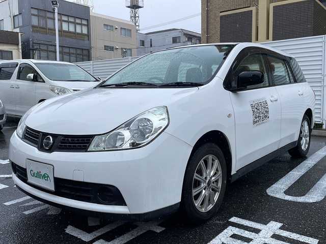 日産 ウイングロード 15B 広島県 2015(平27)年 13.5万km ホワイト /登録時走行距離/　　　　　　　134625キロ/ワンオーナー/純正ナビ/バックカメラ/地デジ/新車時整備手帳/　　【保証書】/取扱説明書/