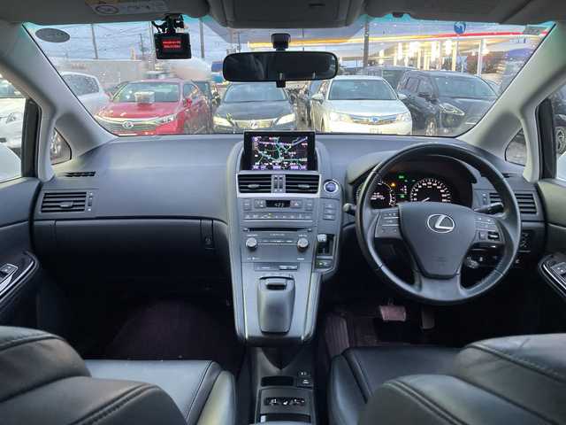 レクサス ＨＳ 250h バージョンC 福島県 2013(平25)年 11.6万km ホワイトパールクリスタルシャイン 純正ナビ/BT/MSV/CD/DVD/プッシュスタート/スマートキー/追従クルーズコントロール/ETC/ドライブレコーダー前後/レザーシート/両席シートヒーター/コーナーセンサー前後/オートライト/電格ミラー/社外AW/テレビキャンセラー