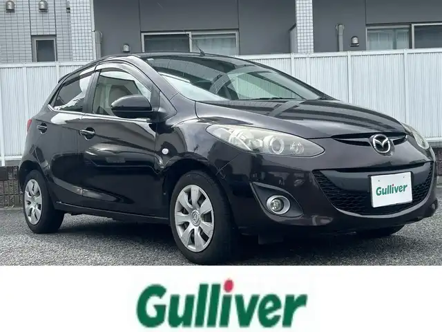 マツダ デミオ 13C－V スマートEDⅡ 愛知県 2012(平24)年 9.8万km ラディアントエボニーマイカ 社外SDナビ(FM/AM/CD/DVD/BT/ワンセグ)/電動格納ミラー/フォグランプ/ETC/ドアバイザー/スマートキー・スペアキー/ステアリングリモコン/ABS/取扱説明書・保証書