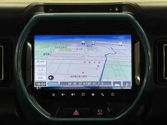 スズキ ハスラー HYBRID X 三重県 2020(令2)年 7.3万km デニムブルー ガンメタリック 2トーン マイルドハイブリッド/FF/インパネCVT/【OP】純正 9インチメモリーナビ/（CD/DVD/TV/FM/AM/Bluetooth/USB/iPod/SmartPhoneLink/AppleCarPlay/AndroidAuto）/【OP】全方位モニター/スズキセーフティサポート/・デュアルカメラブレーキサポート/・車線逸脱警報機能／ふらつき警報機能/・リヤパーキングセンサー/・標識認識機能（車両進入禁止、はみ出し通行禁止、最高速度、一時停止）/・先行車発進お知らせ機能/など/装備/・シートヒーター（D/N）/・オートエアコン/・オートライト/・LED ヘッドランプ＋フロントフォグランプ/・ハイビームアシスト/・ステアリングスイッチ/・プッシュスタート/・電動格納ドアミラー（ウインカーランプ付）/・純正15inAW/・保/・スマートキーx2/など