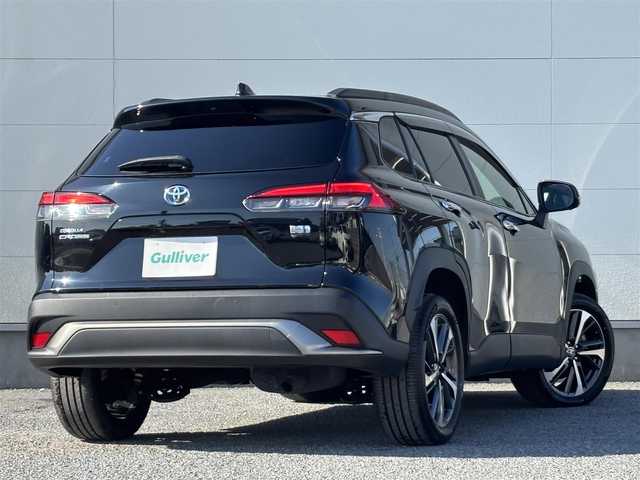 トヨタ カローラ クロス ハイブリッド Z 茨城県 2022(令4)年 3.7万km アティチュードブラックマイカ 純正ディスプレイオーディオ/　(AM/FM/USB/Bluetooth/Miracast)/全方位カメラ/追従型クルーズコントロール/ETC/LEDヘッドライト/ハーフレザーシート/シートヒーター/パワーシート/電動リアゲート/純正アルミホイール/レーンキープアシスト/オートライト/パワーステアリング