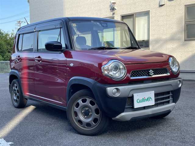 スズキ ハスラー G 静岡県 2014(平26)年 9.8万km フェニックスレッドパール/ブルーイッシュブラックパール ワンオーナー/レーダーブレーキサポート/純正CDデッキ/運転席シートヒーター /ETC/HIDヘッドライト/スマートキー/保証書/取扱説明書/H29/R1/3/5点検記録簿有