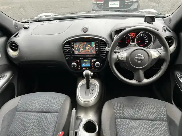 日産 ジューク 15RX Vセレクション 宮城県 2020(令2)年 6.7万km スーパーブラック ワンオーナー/純正ナビ/(AM、FM、フルセグTV、BT、CD、DVD)/純正前後ドラレコ/ＥＴＣ２．０/純正アルミサマータイヤ/(215/55R17)/社外アルミスタッドレスタイヤ/(205/60R16)/プッシュスタートボタン/スペアキー×１/アラウンドビューモニター/バックカメラ/よこすべり防止/アイドリングストップ切り替え/プリクラッシュセーフティー/車線逸脱システム/オートライト