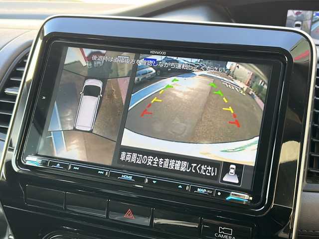 日産 セレナ ハイウェイスター V 広島県 2021(令3)年 3.8万km ブリリアントホワイトパール 2トーン 禁煙車/セーフティパックA/エマージェンシーブレーキ/車線逸脱警報/標識認識機能/速度標識認識/ハイビームアシスト/BSW/コーナーセンサー/プロパイロット/インテリジェントルームミラー/電動パーキングブレーキ/ブレーキホールド/社外９型ナビ（MDV-M907HDL）/・フルセグTV/・CD/DVD//・Bluetooth/・SD/音楽録音/アラウンドビューモニター/社外フリップダウンモニター（TVM-FW1020）/ステアリングスイッチ/革巻きステアリング/オートライト/LEDヘッドライト/フォグランプ/シートカバー/ETC/純正16インチアルミホイール/W+サイド+カーテンエアバック