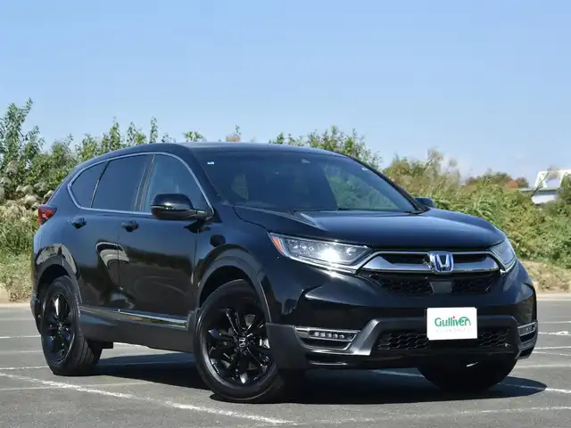 ホンダ ＣＲ－Ｖ ハイブリッド e:HEV EX ブラックED 福岡県 2021(令3)年 6.3万km クリスタルブラックパール 純正Gathersインターナビ【VRU-215CVi】/フルセグTV・BT・CD・DVD・FM・AM・Apple Carplay/電動パノラミックサンルーフ/バックカメラ/ビルトインETC2.0/ナビ連動ドライブレコーダー【DRH-204VD】/アドバンスドルームミラー/パワーバックドア/レザーシート/パワーシート（D席メモリ機能）/革巻きステアリング/ステアリングヒーター/パドルシフト/ホンダセンシング/レーダークルーズコントロール/ブラインドスポットモニター/純正18インチアルミホイール/イルミネーション付スカッフプレート/ブレーキホールド/保証書・取説
