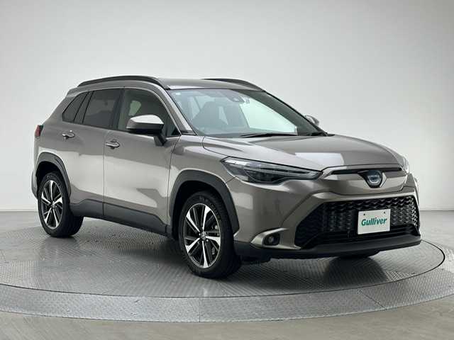 トヨタ カローラ クロス ハイブリッド Z 兵庫県 2022(令4)年 4万km アバンギャルドブロンズメタリック 純正ディスプレイオーディオ/社外ミラー型ドライブレコーダー/バックカメラ/コーナーセンサー/ルーフレール/LEDヘッドライト/LEDフォグランプ/ハーフレザーシート/パワーシート/パワーバックドア/ヘッドライトレベライザー/ビルトインETC/LTA/PKSB/RSA/純正フロアマット/オートハイビーム/社外AW付スタッドレス4本積込/スペアキー