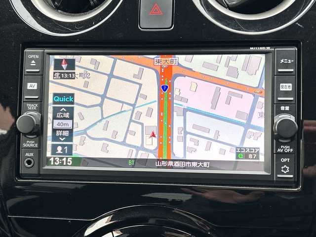 日産 ノート e－パワー X 山形県 2016(平28)年 6.6万km ブリリアントホワイトパール 社外ナビ/・フルセグTV/AM/FM/CD/Bluetooth/衝突被害軽減システム/ドライブレコーダー/バックカメラ/レーンキープアシスト/オートライト/横滑り防止装置/ETC/純正フロアマット/スマートキー/スペアキー/プッシュスタート/ドアバイザー