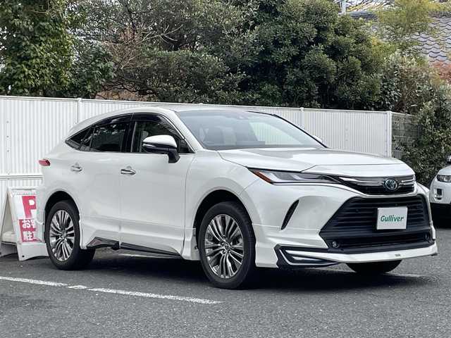 トヨタ ハリアー ハイブリッド Z 福島県 2020(令2)年 2.5万km ホワイトパールクリスタルシャイン ・ワンオーナー/・Toyota　safety　sense/・プリクラッシュセーフティ/・レーンアシスト/・レーダークルーズコントロール/・クリアランスソナー/・デジタルインナーミラー/・ナノイー X/・スマートキー/・スペアキー/・ヘッドアップディスプレイ/・JBLプレミアムサウンドシステム/・バックカメラ/・純正ビルトインETC2.0/・ハーフレザーシート/・ドアバイザー/・ドアミラーウインカー/・ハンズフリーパワーバックドア/・純正１９インチAW