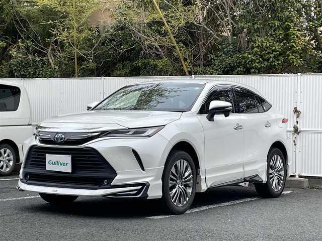トヨタ ハリアー ハイブリッド Z 福島県 2020(令2)年 2.5万km ホワイトパールクリスタルシャイン ・ワンオーナー/・Toyota　safety　sense/・プリクラッシュセーフティ/・レーンアシスト/・レーダークルーズコントロール/・クリアランスソナー/・デジタルインナーミラー/・ナノイー X/・スマートキー/・スペアキー/・ヘッドアップディスプレイ/・JBLプレミアムサウンドシステム/・バックカメラ/・純正ビルトインETC2.0/・ハーフレザーシート/・ドアバイザー/・ドアミラーウインカー/・ハンズフリーパワーバックドア/・純正１９インチAW
