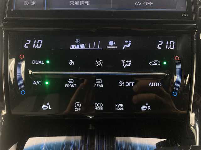 トヨタ ハリアー プレミアム スタイルアッシュ 大分県 2017(平29)年 6.7万km スパークリングブラックパールクリスタルシャイン 社外９型ナビ　EX9V/(CD/DVD/BT/フルセグTV)/バックカメラ/１０．１型フリップダウンモニター　RSH10S-L/電動リアゲート/レーダークルーズ/社外ドライブレコーダー/シートヒーター/パワーシート/シートメモリ/モデリスタフルエアロ/コーナーセンサー/オートハイビーム/電動格納ウィンカーミラー/レーダー式オービス対応セーフティレーダー　AR-48LA/スマートキー×２/ドアバイザー
