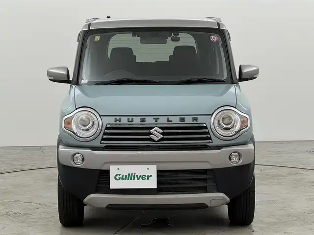 スズキ ハスラー Jスタイル Ⅲ 福岡県 2018(平30)年 6.8万km オフブルーメタリック/スチールシルバー2トーン 社外ナビ／フルセグＴＶ　/バックカメラ　/ＥＴＣ　/前方ドライブレコーダー　/衝突軽減ブレーキ　/レーンキープ　/アイドリングストップ　/シートヒーター　/ルーフレール　/ハーフレザー　/純正１５インチＡＷ　/ＬＥＤライト