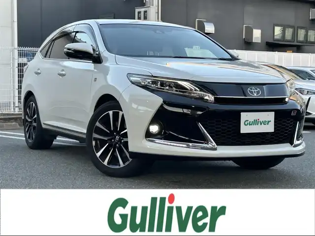 トヨタ ハリアー エレガンス GRスポーツ 福岡県 2018(平30)年 6万km ホワイトパールクリスタルシャイン ワンオーナー/アルパイン製ナビ/（ラジオ/BT/CD/DVD/フルセグTV）/ムーンルーフ/レーダークルーズコントロール/バックカメラ/ドライブレコーダー/ビルトインETC/オートパーキングホールド/オートマチックハイビーム/アイドリングストップ/プリクラッシュセーフティ/レーンキープアシスト/純正19インチアルミホイール/フロアマット/ステアリングスイッチ/ドアバイザー/スペアキー×１/取扱説明書/保証書