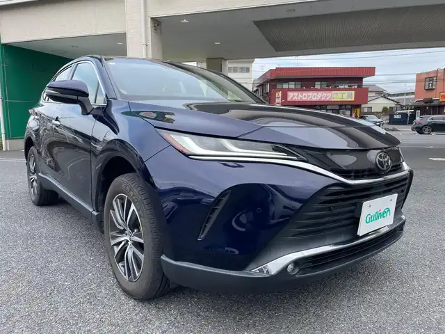トヨタ ハリアー G レザーパッケージ 茨城県 2021(令3)年 3.6万km ダークブルーマイカ ワンオーナー/純正ディスプレイオーディオナビ（BT/Miracast）/ビルトインETC2.0/レザーシート/前席シートヒーター・クーラー/前席パワーシート/D席シートメモリー/プッシュスタート/プリクラッシュブレーキ・車線逸脱・パーキングサポートブレーキ・クリアランスソナー/レーダークルーズコントロール/パワーバックドア/ステアリングヒーター/デジタルインナーミラー/前ドライブレコーダー/オートハイビーム/純正フロアマット