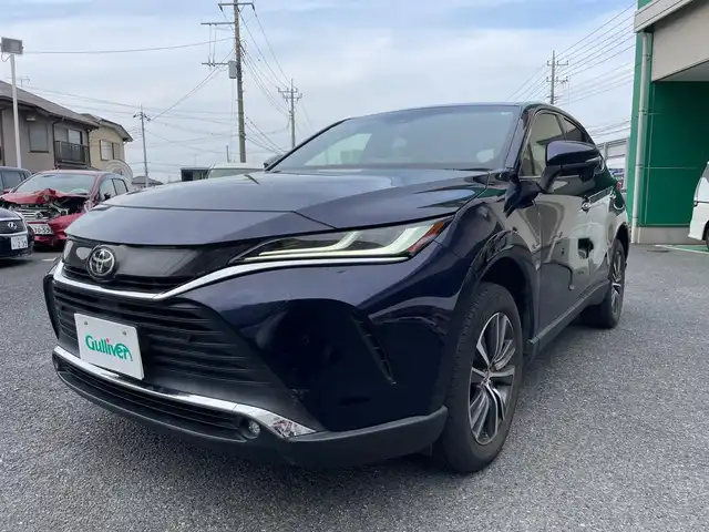トヨタ ハリアー G レザーパッケージ 茨城県 2021(令3)年 3.6万km ダークブルーマイカ ワンオーナー/純正ディスプレイオーディオナビ（BT/Miracast）/ビルトインETC2.0/レザーシート/前席シートヒーター・クーラー/前席パワーシート/D席シートメモリー/プッシュスタート/プリクラッシュブレーキ・車線逸脱・パーキングサポートブレーキ・クリアランスソナー/レーダークルーズコントロール/パワーバックドア/ステアリングヒーター/デジタルインナーミラー/前ドライブレコーダー/オートハイビーム/純正フロアマット