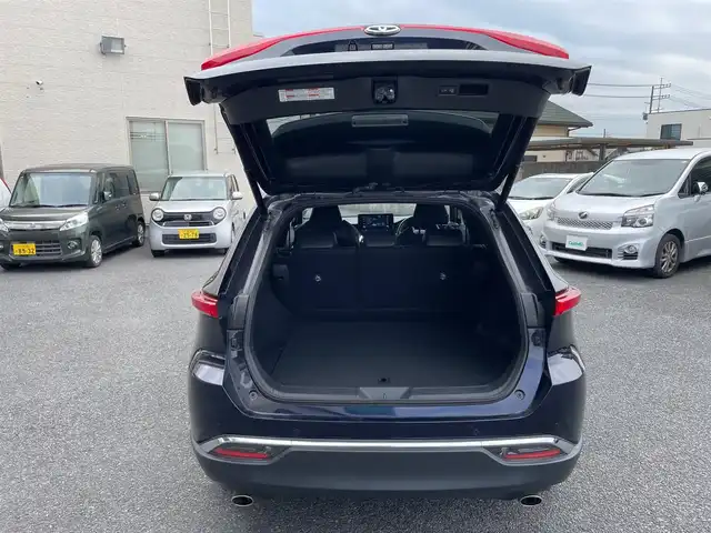 トヨタ ハリアー G レザーパッケージ 茨城県 2021(令3)年 3.6万km ダークブルーマイカ ワンオーナー/純正ディスプレイオーディオナビ（BT/Miracast）/ビルトインETC2.0/レザーシート/前席シートヒーター・クーラー/前席パワーシート/D席シートメモリー/プッシュスタート/プリクラッシュブレーキ・車線逸脱・パーキングサポートブレーキ・クリアランスソナー/レーダークルーズコントロール/パワーバックドア/ステアリングヒーター/デジタルインナーミラー/前ドライブレコーダー/オートハイビーム/純正フロアマット