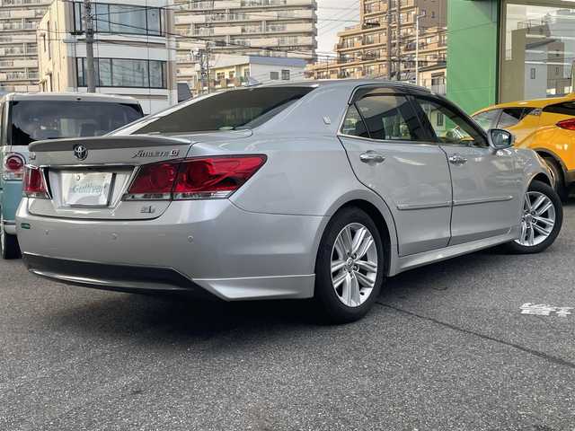 トヨタ クラウン ハイブリッド アスリートG 愛知県 2013(平25)年 9.6万km シルバーM 純HDDナビテレビ/フルセグテレビ/バックカメラ/黒レザーシート/ドライブレコーダー/ビルドインETC/リア電動サンシェード/クルーズコントロール/スマートエントリーキー/純17インチAW/新車保証書　取説/スペアキー