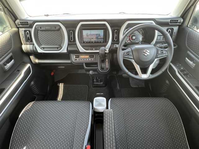 スズキ ハスラー HYBRID X 愛知県 2024(令6)年 0.8万km オフブルーメタリック/ソフトベージュメタリック  ワンオーナー/ スマートキー２個/ プッシュスタート/ スズキセーフティサポート/・　デュアルカメラブレーキサポート/・　誤発進抑制機能/・　車線逸脱警報機能/・　ふらつき警報機能/・　先行車発進お知らせ機能/・　ハイビームアシスト/・　アダプティブクルーズコントロール/・　標識認識機能/・　後退時ブレーキサポート/・　後方誤発進抑制機能/・　リヤパーキングセンサー/ 社外7インチメモリーナビ/・　バックカメラ/・　フルセグ/CD/DVD/BTオーディオ/ ドライブレコーダー/ USB接続/ ステアリモコン/ D/N席シートヒーター/ LEDヘッドライト/ LEDフォグライト/ 純正15インチアルミホイール/ 純正フロアマット/ ドアバイザー/ 新車時保証書/ 車両取説