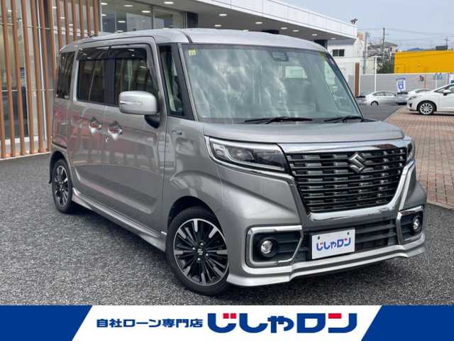 スズキ スペーシア カスタム HYBRID XS 千葉県 2018(平30)年 9.7万km スチールシルバーM (株)IDOMが運営する【じしゃロン八千代店】の自社ローン対象車両になります。こちらは現金またはオートローンご利用時の価格です。自社ローンご希望の方は別途その旨お申付け下さい。/社外ナビゲーション/社外CD/DVD/BT/DTV/両側パワースライドドア/LEDライト/ETC/レーダーブレーキサポート/アイドリングストップ/横滑り防止