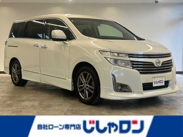 日産 エルグランド 250HWS アーバンクロム 静岡県 2012(平24)年 11.2万km ブリリアントホワイトパール (株)IDOMが運営する【じしゃロン浜松店】の自社ローン対象車両になります。こちらは現金ご利用時の価格です。自社ローンご希望の方は別途その旨お申付け下さい/〇　ナビゲーション/〇　ワンセグテレビ/〇　フリップダウンモニター/〇　全方位カメラ/〇　ウィンカーミラー/〇　プッシュスタート/〇　両側パワースライドドア/〇　ETC/〇　HID/〇　オートライト/〇　純正アルミホイール/〇　電動格納ミラー/〇　ステアリングスイッチ