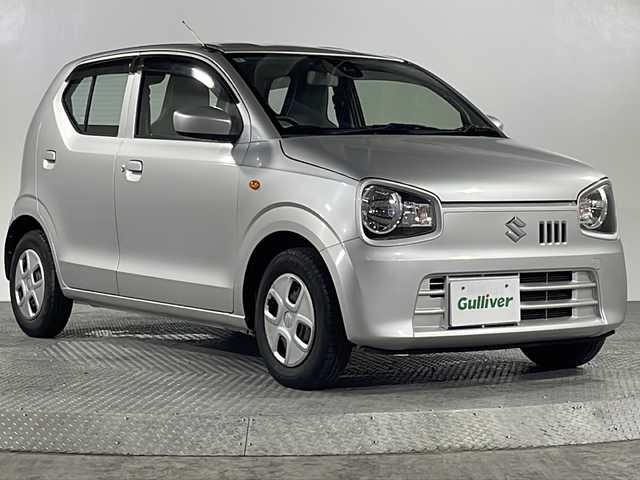 スズキ アルト L 沖縄県 2018(平30)年 4.4万km シルキーシルバーメタリック 禁煙車/衝突被害軽減ブレーキ/純正オーディオ/AM/FM/CD/AUX/パワーウィンドウ/アイドリングストップ/シートヒーターD席/純正ドアバイザー/ABS/横滑り防止装置