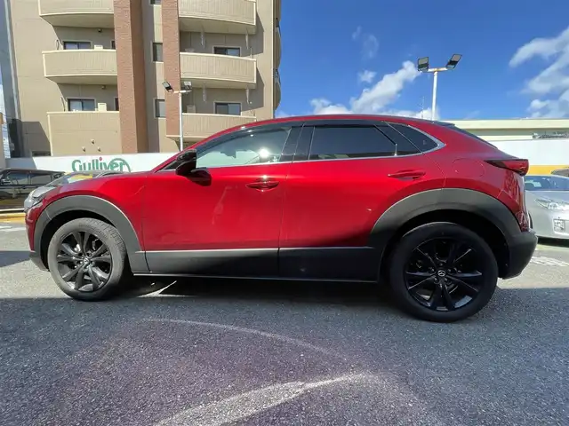 マツダ ＣＸ－３０ 20S ブラックトーンED 静岡県 2023(令5)年 1.1万km ソウルレッドクリスタルM ワンオーナー/純正ナビ/フルセグTV/DVD/CD/BT/USB/全方位カメラ/衝突軽減ブレーキ/レーンキープアシスト/ブラインドスポットモニター/クリアランスソナー/レーダークルーズコントロール/ヘッドアップディスプレイ/オートハイビーム/前後ドライブレコーダー/パワーバックドア/ビルトインETC/LEDヘッドライト/ステアリングスイッチ/スマートキー×2/保証書/取扱説明書/ナビ取扱説明書