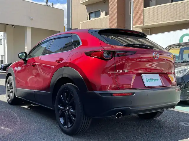 マツダ ＣＸ－３０ 20S ブラックトーンED 静岡県 2023(令5)年 1.1万km ソウルレッドクリスタルM ワンオーナー/純正ナビ/フルセグTV/DVD/CD/BT/USB/全方位カメラ/衝突軽減ブレーキ/レーンキープアシスト/ブラインドスポットモニター/クリアランスソナー/レーダークルーズコントロール/ヘッドアップディスプレイ/オートハイビーム/前後ドライブレコーダー/パワーバックドア/ビルトインETC/LEDヘッドライト/ステアリングスイッチ/スマートキー×2/保証書/取扱説明書/ナビ取扱説明書