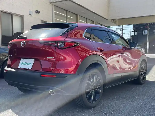 マツダ ＣＸ－３０ 20S ブラックトーンED 静岡県 2023(令5)年 1.1万km ソウルレッドクリスタルM ワンオーナー/純正ナビ/フルセグTV/DVD/CD/BT/USB/全方位カメラ/衝突軽減ブレーキ/レーンキープアシスト/ブラインドスポットモニター/クリアランスソナー/レーダークルーズコントロール/ヘッドアップディスプレイ/オートハイビーム/前後ドライブレコーダー/パワーバックドア/ビルトインETC/LEDヘッドライト/ステアリングスイッチ/スマートキー×2/保証書/取扱説明書/ナビ取扱説明書