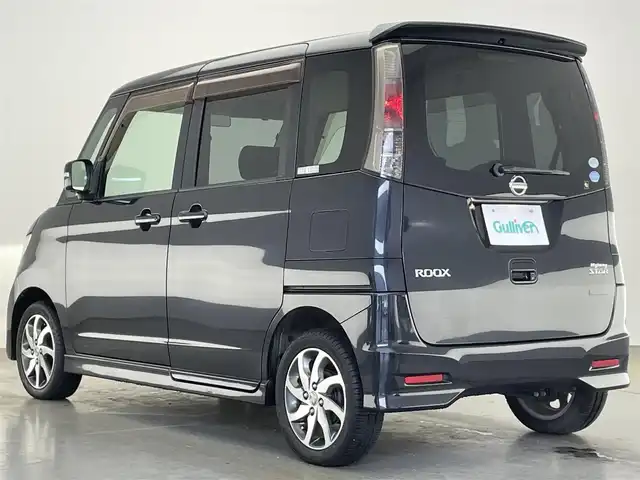 日産 ルークス ハイウェイスター ターボ 愛知県 2012(平24)年 4.1万km ブルーイッシュブラック 純正ナビ　フルセグＴＶ　Ｂｌｕｅｔｏｏｔｈ　両側パワースライドドア　ＨＩＤヘッドライト　オートライト　フォグランプ　ＥＴＣ　プッシュスタート　スマートキー　純正フロアマット　ドアバイザー　ＣＤ　ＤＶＤ