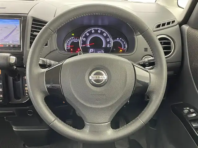 日産 ルークス ハイウェイスター ターボ 愛知県 2012(平24)年 4.1万km ブルーイッシュブラック 純正ナビ　フルセグＴＶ　Ｂｌｕｅｔｏｏｔｈ　両側パワースライドドア　ＨＩＤヘッドライト　オートライト　フォグランプ　ＥＴＣ　プッシュスタート　スマートキー　純正フロアマット　ドアバイザー　ＣＤ　ＤＶＤ