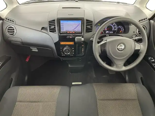 日産 ルークス ハイウェイスター ターボ 愛知県 2012(平24)年 4.1万km ブルーイッシュブラック 純正ナビ　フルセグＴＶ　Ｂｌｕｅｔｏｏｔｈ　両側パワースライドドア　ＨＩＤヘッドライト　オートライト　フォグランプ　ＥＴＣ　プッシュスタート　スマートキー　純正フロアマット　ドアバイザー　ＣＤ　ＤＶＤ