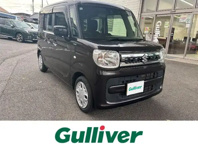 スズキ スペーシア HYBRID X 愛知県 2021(令3)年 4.5万km アーバンブラウンパールメタリック ナビ　フルセグＴＶ　ＤＶＤ　ＢＴ　全方位カメラ　ＥＴＣ　ＨＵＤ　前後ドライブレコーダー　衝突軽減　車線逸脱警報　コーナーセンサー　スマートキー　プッシュスタート　両側パワースライドドア　サーキュレータ　シートヒータ