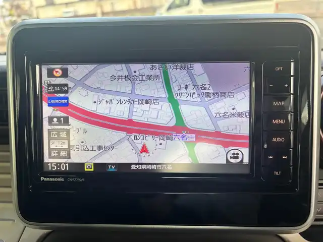 スズキ スペーシア HYBRID X 愛知県 2021(令3)年 4.5万km アーバンブラウンパールメタリック ナビ　フルセグＴＶ　ＤＶＤ　ＢＴ　全方位カメラ　ＥＴＣ　ＨＵＤ　前後ドライブレコーダー　衝突軽減　車線逸脱警報　コーナーセンサー　スマートキー　プッシュスタート　両側パワースライドドア　サーキュレータ　シートヒータ