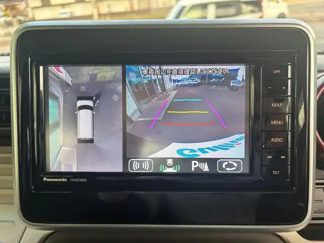 スズキ スペーシア HYBRID X 愛知県 2021(令3)年 4.5万km アーバンブラウンパールメタリック ナビ　フルセグＴＶ　ＤＶＤ　ＢＴ　全方位カメラ　ＥＴＣ　ＨＵＤ　前後ドライブレコーダー　衝突軽減　車線逸脱警報　コーナーセンサー　スマートキー　プッシュスタート　両側パワースライドドア　サーキュレータ　シートヒータ