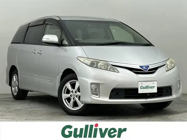 トヨタ エスティマ ハイブリッド X 道央・札幌 2012(平24)年 5.5万km シルバーM ・４WD/・寒冷地仕様/・純正HDDナビ/　CD/DVD/SD/HDD/フルセグTV/・バックカメラ/・ビルトインETC/・１００V充電/・アイドリングストップ/・クルーズコントロール/・両側パワースライドドア/・WAC/・オートライト/・キセノンヘッドライト/・フォグランプ/・プッシュスタート/・スマートキー/・スペアキー