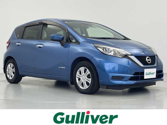 日産 ノート e－パワー X 愛知県 2017(平29)年 7.1万km シャイニングブルー 純正７インチナビ　/エマージェンシーブレーキ　/・車線逸脱警報　/オートライト　/Ｂｌｕｅｔｏｏｔｈ　/フルセグＴＶ　/ＡＵＸ　/純正ドラレコ　/プッシュスタート　/スマートキー　/ＣＤ再生　/ＥＴＣ　/純正フロアマット/取扱説明書/保証書