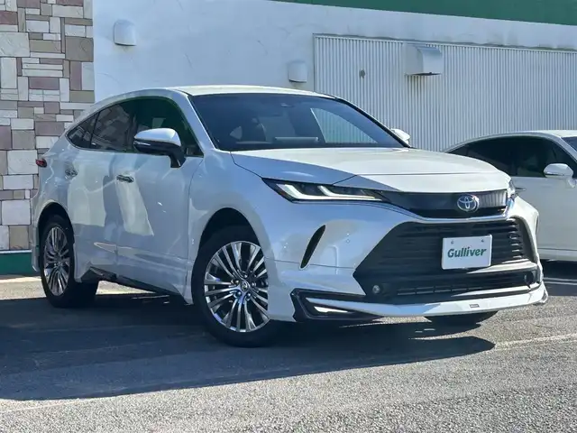 トヨタ ハリアー ハイブリッド Z レザーパッケージ 徳島県 2021(令3)年 4.3万km ホワイトパールクリスタルシャイン 純正12.3インチディスプレイオーディオナビ/（Bluetooth/フルセグTV）/アラウンドビューモニター/JBLプレミアムサウンドシステム/本革シート/モデリスタエアロ/トヨタセーフティセンス/レーダークルーズコントロール/シートヒーター（D＋N席）/シートベンチレーション（D＋N席）/パワーシート（D＋N席）/メモリーシート（D席）/ステアリングヒーター/オートハイビーム/LEDヘッドライト/スペアキー