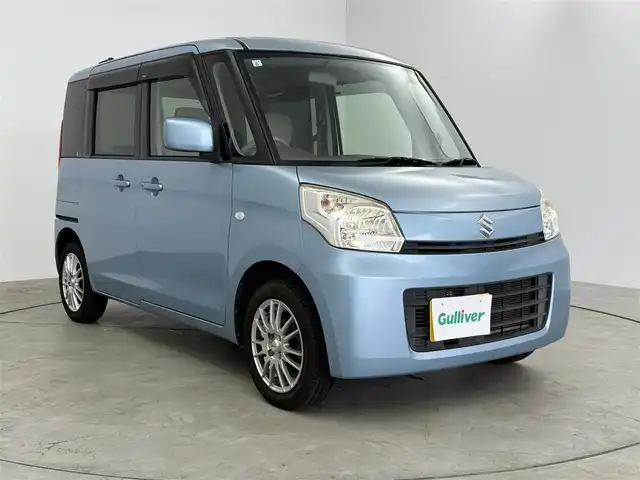 スズキ スペーシア X 愛知県 2013(平25)年 4.8万km フィズブルーパールメタリック ナビAVIC-MRZ009/ＢＴ／ＣＤ／ＤＶＤ　/パワースライドドア　/オートエアコン　/ＵＳＢ　/スマートキー　/プッシュスタート　/フロアマット　/電格ミラー　/アルミホイール/保証書　/取説　/記録簿　/スペアキー