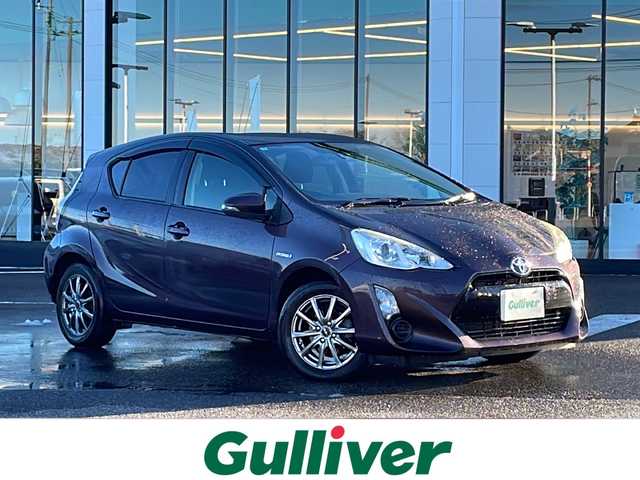 トヨタ アクア G 新潟県 2016(平28)年 11.6万km ディープアメジストマイカメタリック 純正SDナビ/フルセグＴＶ・Bluetooth接続・CD再生/バックカメラ/レーンキープ/クルーズコントロール/オートライト/ドアバイザー/衝突軽減ブレーキ/電動格納ミラー/社外アルミホイール