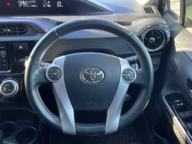 トヨタ アクア G 新潟県 2016(平28)年 11.6万km ディープアメジストマイカメタリック 純正SDナビ/フルセグＴＶ・Bluetooth接続・CD再生/バックカメラ/レーンキープ/クルーズコントロール/オートライト/ドアバイザー/衝突軽減ブレーキ/電動格納ミラー/社外アルミホイール