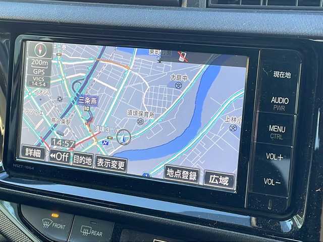 トヨタ アクア G 新潟県 2016(平28)年 11.6万km ディープアメジストマイカメタリック 純正SDナビ/フルセグＴＶ・Bluetooth接続・CD再生/バックカメラ/レーンキープ/クルーズコントロール/オートライト/ドアバイザー/衝突軽減ブレーキ/電動格納ミラー/社外アルミホイール
