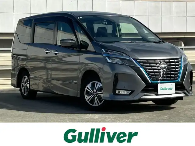 日産 セレナ e－パワー ハイウェイスター V 静岡県 2020(令2)年 5.1万km ダークメタルグレー ワンオーナー/プロパイロット/ハンズフリー両側パワースライドドア/純正アルパイン11インチナビ/(フルセグTV/CD/DVD/SD/Bluetooth)/アラウンドビューモニター/インテリジェントルームミラー/・純正オプショントリコットコンビシート/・全方位運転支援システム/・インテリジェントエマージェンシーブレーキ/・踏み間違い衝突防止アシスト/・車線逸脱防止支援システム/・車線逸脱警報/・前方衝突予測警報/・後側方車両検知警報/・後退時車両検知警報/ブラインドスポットモニター/純正１５インチアルミホイール/LEDヘッドライト/プッシュスタート/スマートキー×２/ETC/新車時保証書/取扱説明書