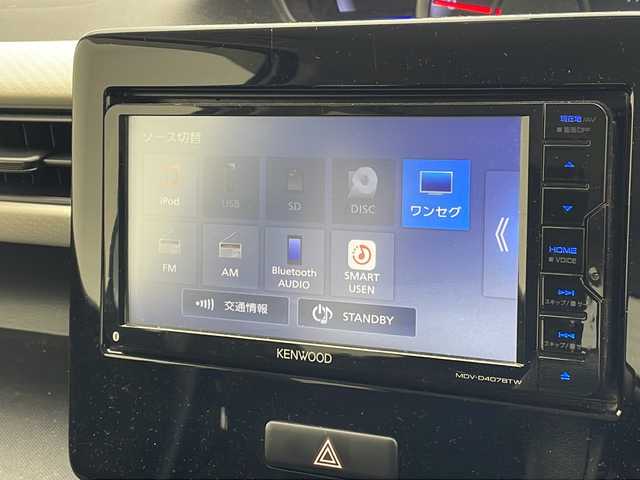 スズキ ワゴンＲ HYBRID FX 沖縄県 2018(平30)年 7.4万km ピュアホワイトP 社外ナビ　MDV-D407BTW/（TV　Ｂｌｕｅｔｏｏｔｈ　ＣＤ　ＤＶＤ　FM　AM）/デュアルブレーキカメラサポート/プッシュスタート/スマートキー/アイドリングストップ/レーンキープアシスト/電動格納ミラーオートライト/フロアマット