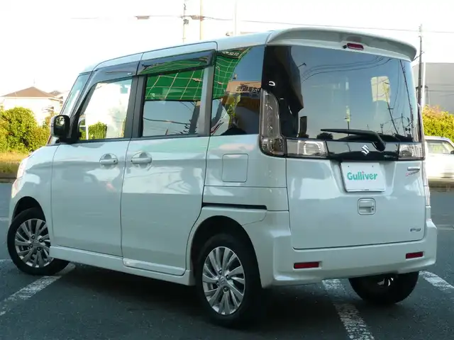 スズキ スペーシア カスタム GS 静岡県 2016(平28)年 7万km クリスタルホワイトP 禁煙車/社外ナビ　/片側パワースライドドア/LEDルームランプ/KENWOODスピーカー/オートライト　HIDヘッドライト/バックカメラ/ステアリングリモコン/革巻きステアリングホイール/ボックス付きアームレスト/ロールサンシェード/Fフォグランプ/純正フロアマット　ドアバイザー/ユピテルドライブレコーダー